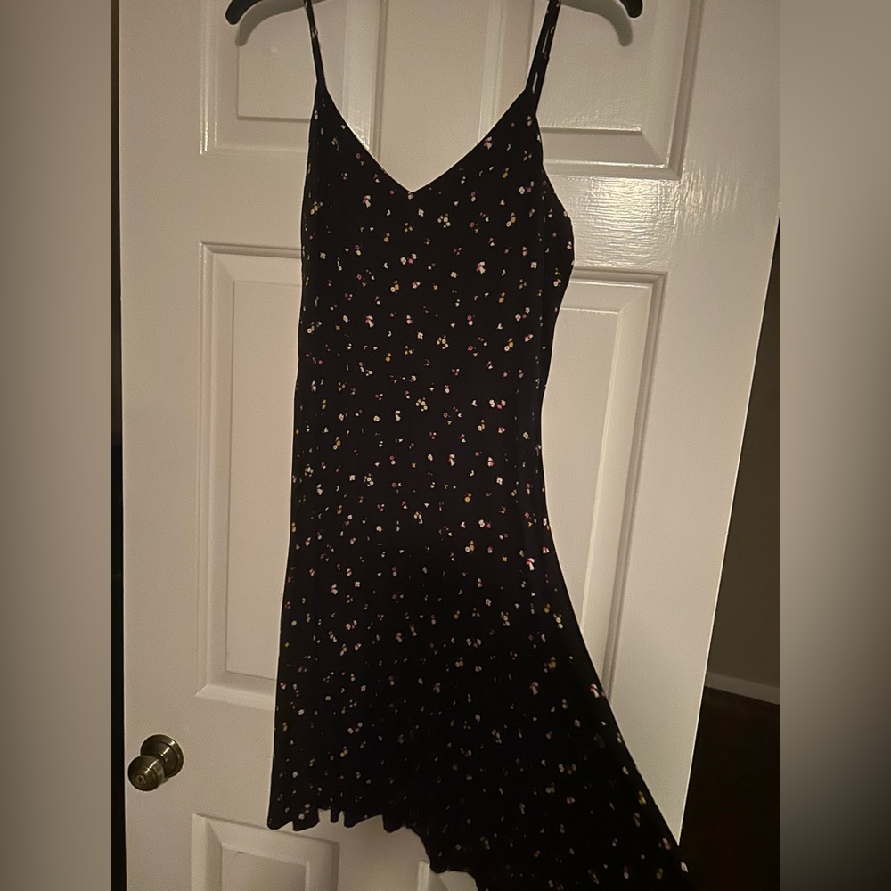 Gap Dress - Size M - black with pink/yellow flowers